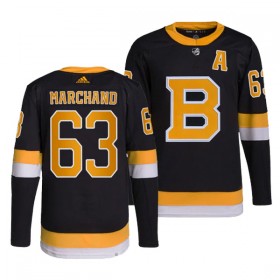 Män Ishockey Boston Bruins tröja Brad Marchand 63 Adidas Svart Tredje Authentic